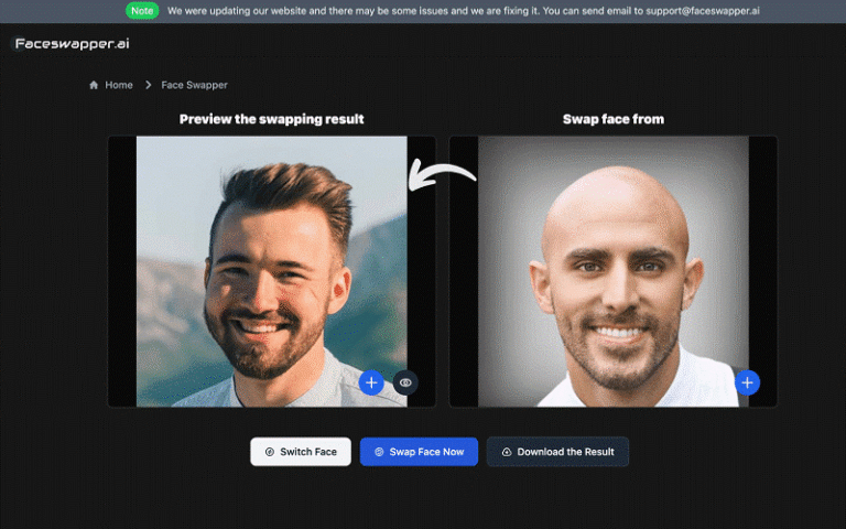 Magic of AI Face Swapping